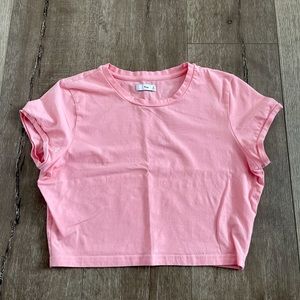 TNA - pink cropped t-shirt- medium